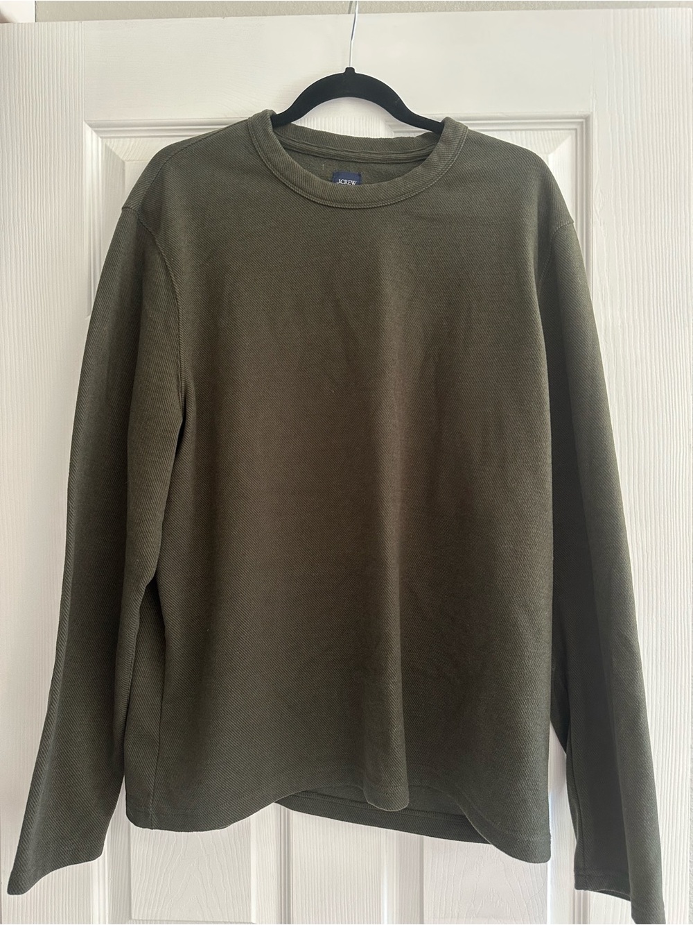 J. Crew Olive Green Long-Sleeve Crewneck Shirt
